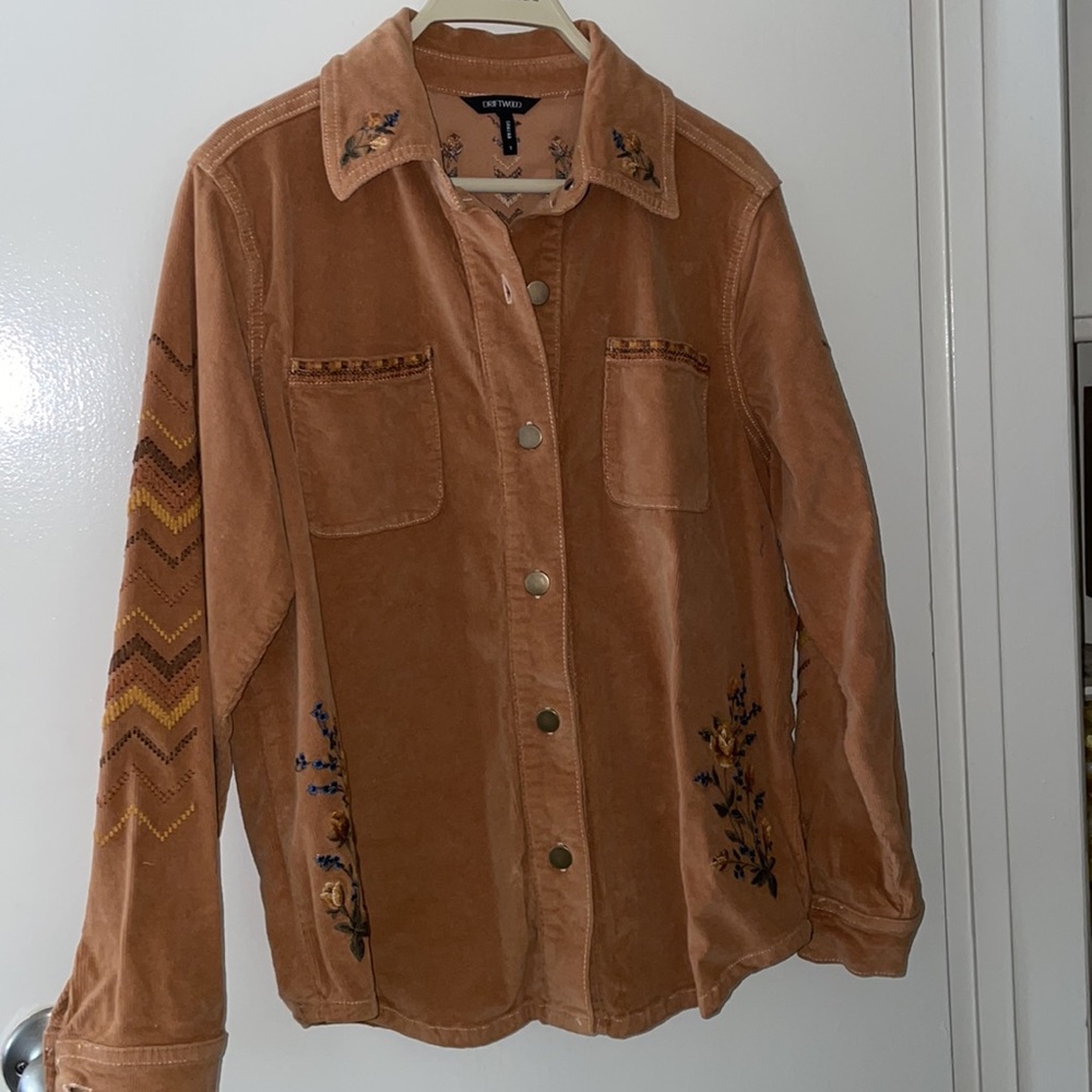 Driftwood button down corduroy embroidered shirt - Never worn - size S